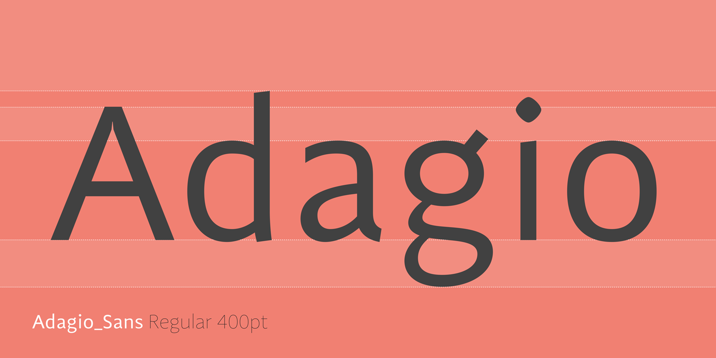 Пример шрифта Adagio Sans